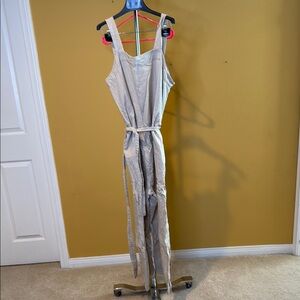 Quince 100% European Linen Square Neck Jumpsuit Flax